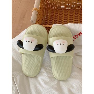 細細條 可愛卡通小狗拖鞋女夏季情侶居家室內浴室防滑eva涼拖外穿