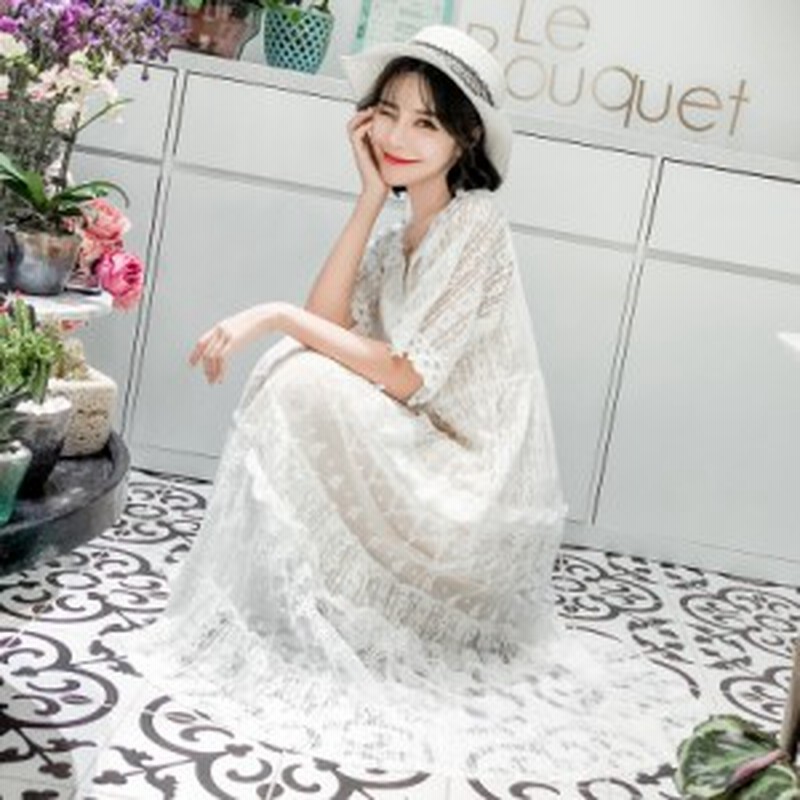 マタニティ ワンピース マタニティウエア ワンピース ロングワンピース ロング レース シースルー 五分袖 フリル 白ワンピ 爽やか 清楚 通販 Lineポイント最大1 0 Get Lineショッピング