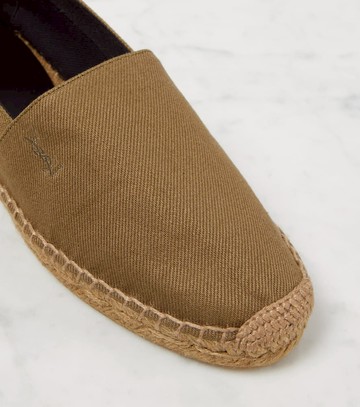 Saint Laurent Cassandre cotton gabardine espadrilles