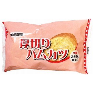 [冷凍] 昔亭 厚切りハムカツ 360g（6枚入）