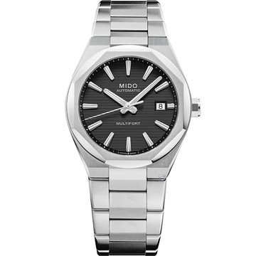 MIDO 美度錶 Multifort 8 One Crown 機械腕錶 男錶 手錶-40mm 黑 M0555071105100