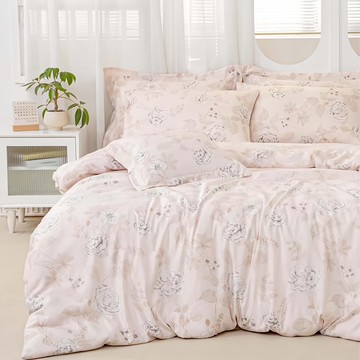 LoveCity 寢城之戀 吸濕排汗萊賽爾天絲 床包枕套組 台灣製  花薇  單人