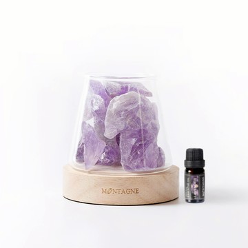 【Montagne】水晶擴香組｜紫水晶｜權力Ｘ守護-薰衣草10ml_廠商直送