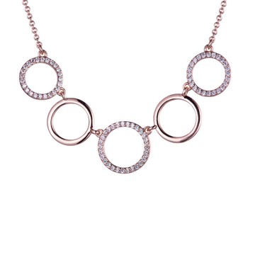 圈圈鑲鑽都會項鍊(共兩色)