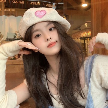 免運🔮愛心貝雷帽女春夏季小衆褶皺畫家帽日系小清新百搭可愛甜美南瓜帽 堆堆帽 針織帽 冷帽 月子帽 針織帽 包頭帽 雪帽