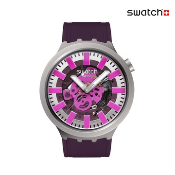 Swatch AUDACIOUS ACAI 大錶面手錶/瑞士製造 SB07S120 (47mm)【官方旗艦店】