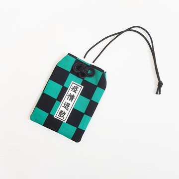 【綠黑格】疫情退散 開運御守 平安符袋 日式福袋 文字客製化