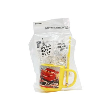【牙齒寶寶】日本 Skater 閃電麥坤汽車 兒童牙刷+漱口杯 一組 上學用