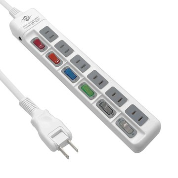 威電 CK2661 2孔6開6座 防塵滑蓋 延長線 6尺/9尺/15尺(180度任轉插頭 過載斷電) 廠商直送