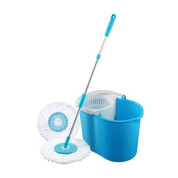 U-mop 自動回彈手壓式旋轉拖把組 桿 + 桶 + 布 2條  1組  拖把(150cm)