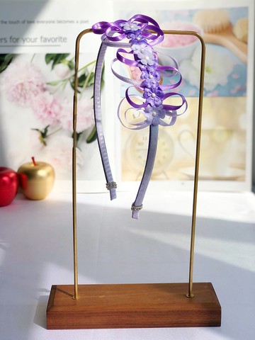 原創紫色小花朵髮箍