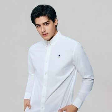 GIORDANO 男裝萊卡彈力修身牛津紡襯衫【多色任選】