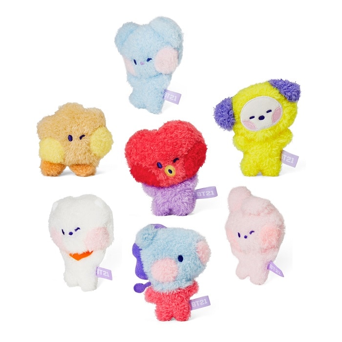 BT21　4点セットBABY & minini マグネットシッティングぬいぐるみ 0hNAd8-