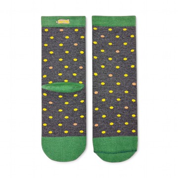 BestTag 小圓點襪  黃綠 22-28cm