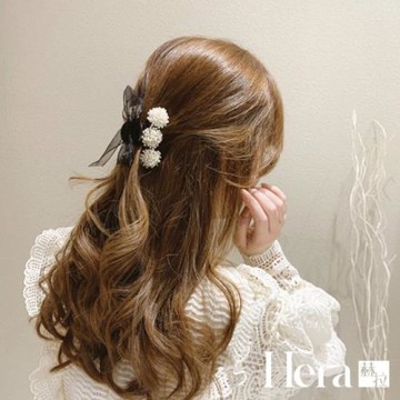 【Hera 赫拉】幻夢網紗珍珠大蝴蝶結抓夾 H112041105
