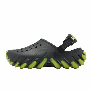 Crocs 洞洞鞋 洞洞鞋 Echo Icey RO Clog 男女鞋 波波坦克酷炫克駱格 黑 綠 211458001