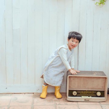 日本五層紗 嬰兒寶寶防踢被背心 嬰兒藍 M