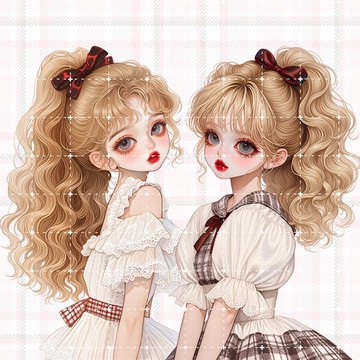 人物貼紙 女孩貼紙 拼貼素材