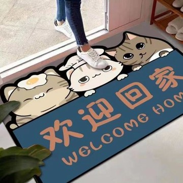 可愛卡通地墊家用玄關入戶門口硅藻泥腳墊浴室衛生間防滑速干地毯