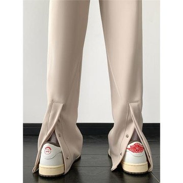 冰絲褲子男夏季薄款直筒西褲男士休閑褲西裝褲高級感垂墜感拖地褲