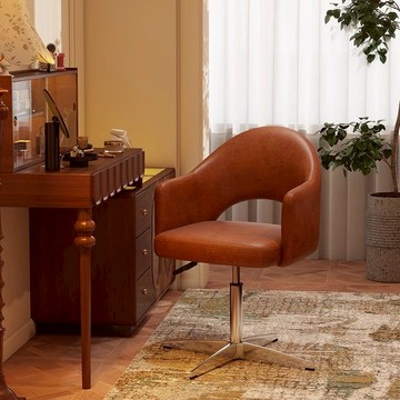 【臺灣公司 可打統編】免運 化妝椅 梳妝凳 家用臥室化妝椅衣帽間梳妝臺凳子中古風靠背電腦椅可升降美甲轉椅 可開發票 全館五折 工廠現貨直銷 新品特價 z10072