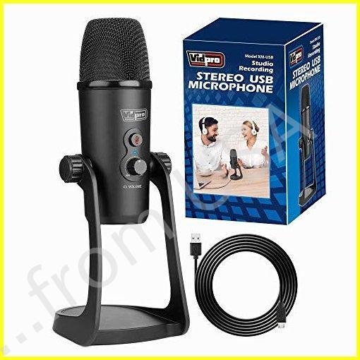 Vidpro XM-USB Studio Recordg USB Stereo Microphone  Wdows  Mac Computers. Durable メタル Design with Desktop St  Broadcast, Recordg Artis