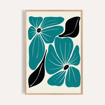 海洋花語 Ocean Petals / 波西米亞風格 掛畫 畫芯 海報