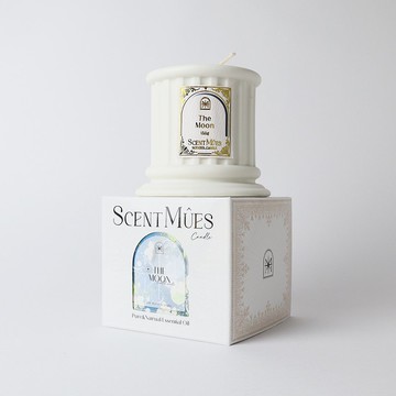 月與星辰 Mucha 新月 精油香氛大豆蠟燭150g (淡雅花木香調)