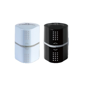 輝柏Faber-Castell 2001握得住3用削筆器-天空藍/黑