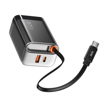 【WiWU】Helix Pro氮化鎵67W伸縮線充電器 Wi-G027