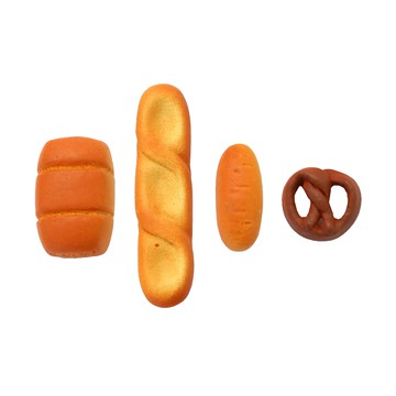 Mother Garden 麵包店手作微型屋 4入 B款麵包  樹脂材質  尺寸2cm  1組