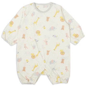 akachan honpo - 幼兒連身衣-動物-灰色