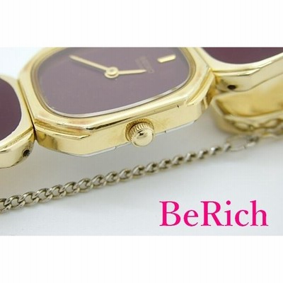美品SEIKOブレスレット ドレスウォッチ 腕時計レディース セイコー SEIKO レディース 腕時計 7320-5320 ボルドー 赤 文字