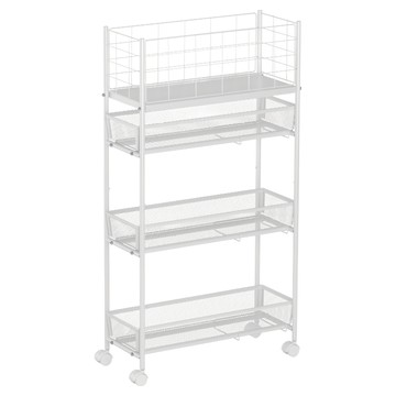 TRUELIFE OUTLET 縫隙抽屜推車 夾縫/收納/置物推車  20.2 x 45.5 x 79.8cm  白色  1個