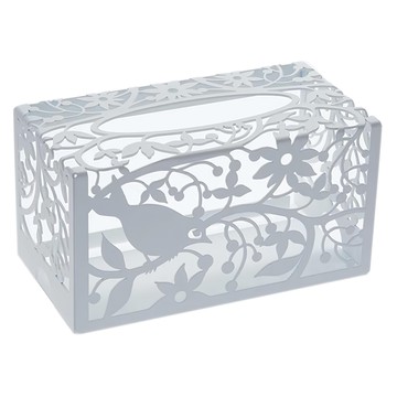 OPUS 東齊金工 金屬工藝面紙盒 TI-ma08W 鵲上林梢  優雅白  1個