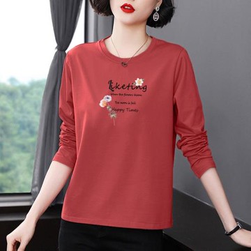 純棉長袖t恤女寬松內搭打底衫外穿秋衣早春2024年新款百搭上衣潮