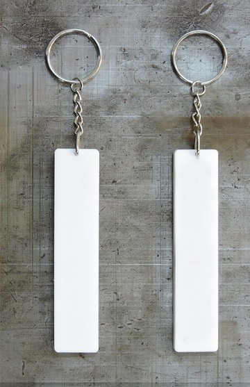 客製化禮物 自訂字句白底紅字/黑字直向匙扣