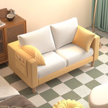 北歐雙人休閑客廳沙發臥室小戶型現代布藝沙發出租屋服裝店小沙發 c8142