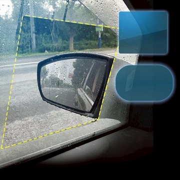 後照鏡車窗防水貼膜  2入 防霧貼片 防水貼膜 疏水膜 疏水貼 防雨膜 防霧膜 後視鏡防水【CO0204】普特汽車精品