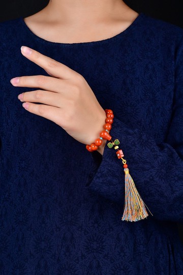 精品四川南紅手持 也可做車掛  旗袍掛  規格10mm左右