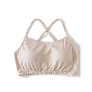 徐凰100%真絲美背內衣女交叉帶學生無鋼圈文胸蠶絲抹胸防走光薄款