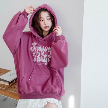 現貨★連帽抽繩英字口袋內銀狐絨上衣(共2色)1223 【NR2709】