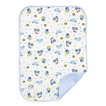 bebehome 纖維三層嬰兒防水隔尿墊 藍色小汽車  70 x 50cm  藍色 + 白色  1件