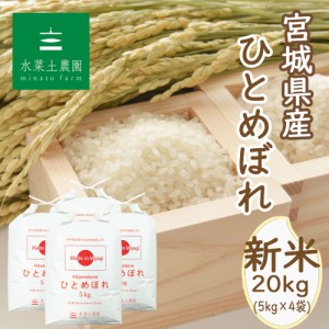 新米 令和5年産 米 お米 宮城県産 ひとめぼれ 精米 20kg (5kg×4袋)