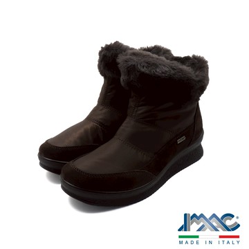 【IMAC】義大利原廠防水增高厚底保暖絨毛雪靴 深棕色(856679-DBR)