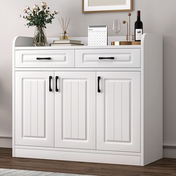 歐式餐邊柜窄型櫥柜靠墻現代簡約家用客廳茶水柜子儲物柜廚房碗柜