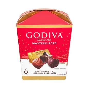 [家速配]GODIVA 經典大師巧克力禮盒(含餡) 6入裝