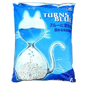 QQ KIT 變藍色環保紙貓砂 7L  不適用  1包