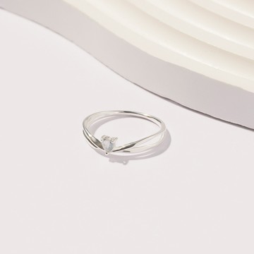 (絕版) 盼 | 拉長石 S925純銀 | 無限愛心戒指