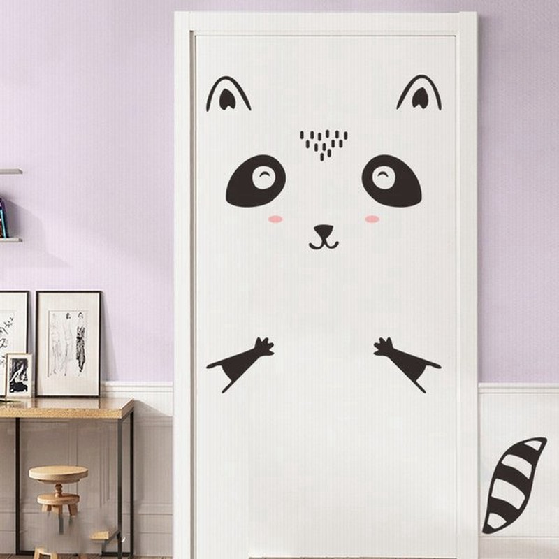 ウォールステッカー ドアステッカー 壁紙 雑貨 インテリア アライグマ 子供部屋 寝室 防水 かわいい 通販 Lineポイント最大0 5 Get Lineショッピング